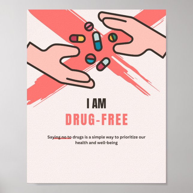 Nein zur Drogenwerbung Poster (Vorne)