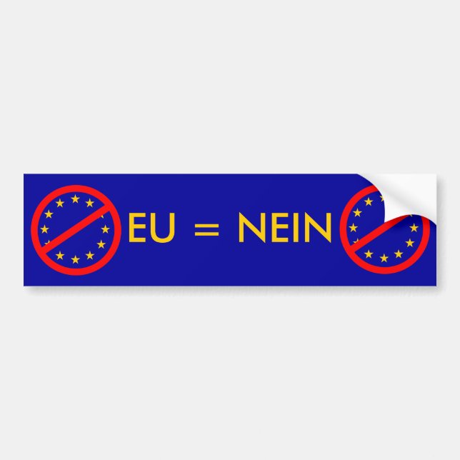 NEIN zur EU Autoaufkleber (Vorne)