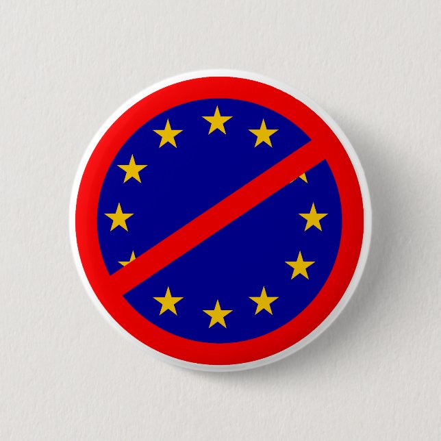 Nein zur EU Button (Vorderseite)