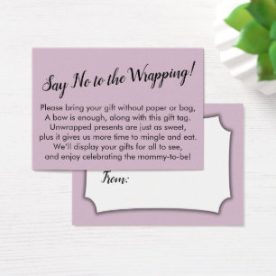Nein zur Wrapping Baby Showcard Mauve