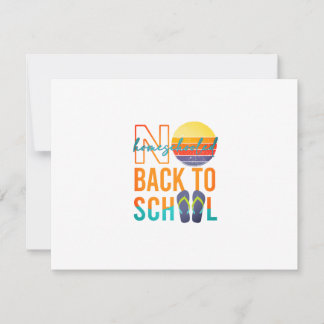 Nein zurück zur Schule - zu Hause unterrichtet RSVP Karte