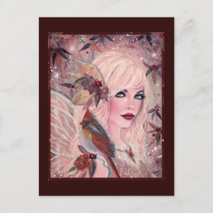 Neira Fairy mit Kardinal von Renee Lavoie Postkarte