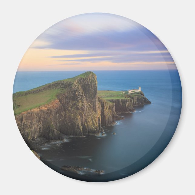 Neist Point Leuchtturm auf Skye bei Sonnenuntergan Magnet (Vorne)