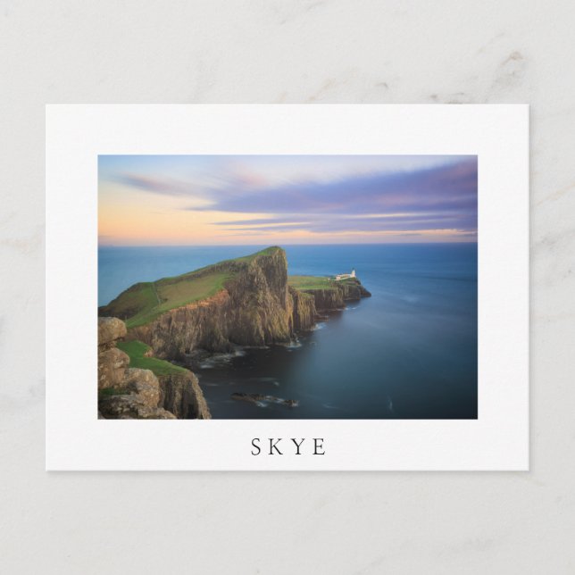 Neist Point Leuchtturm auf Skye bei Sonnenuntergan Postkarte (Vorderseite)