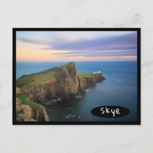 Neist Point Leuchtturm auf Skye bei Sonnenuntergan Postkarte