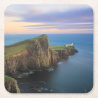 Neist Punktleuchtturm auf Skye am Sonnenuntergang