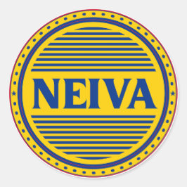 Neiva City Pride Emblem – Colombian Identity Runder Aufkleber