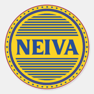 Neiva City Pride Emblem – Colombian Identity Runder Aufkleber