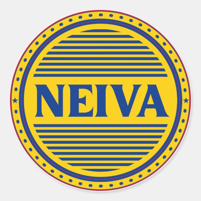 Neiva City Pride Emblem – Colombian Identity Runder Aufkleber (Vorderseite)