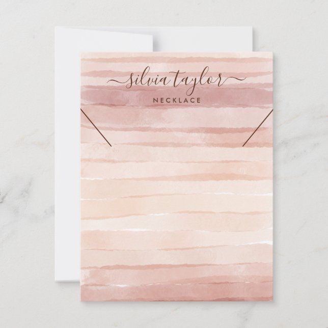 Nekklace-Display-Karte staubige rosa Erdtöne Einladung (Vorderseite)