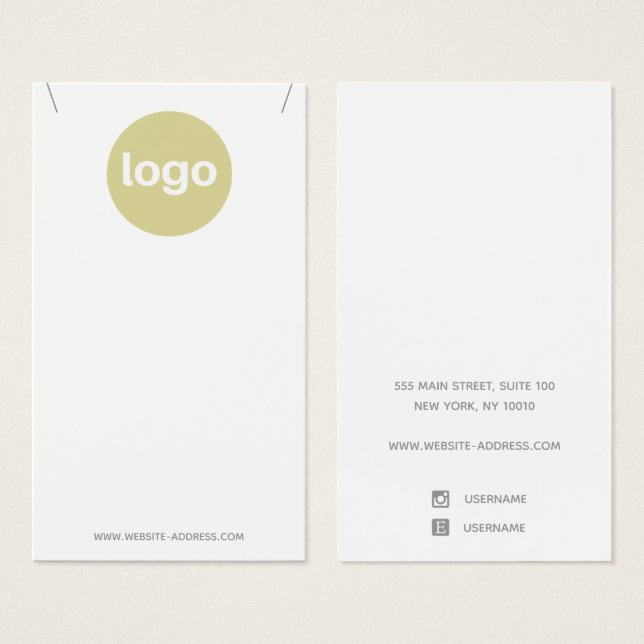 Nekklastische Pendelanzeige für weiße benutzerdefi (Vorne & Hinten)