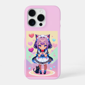 Neko Animes Pixelstil iPhone 16 Pro Hülle