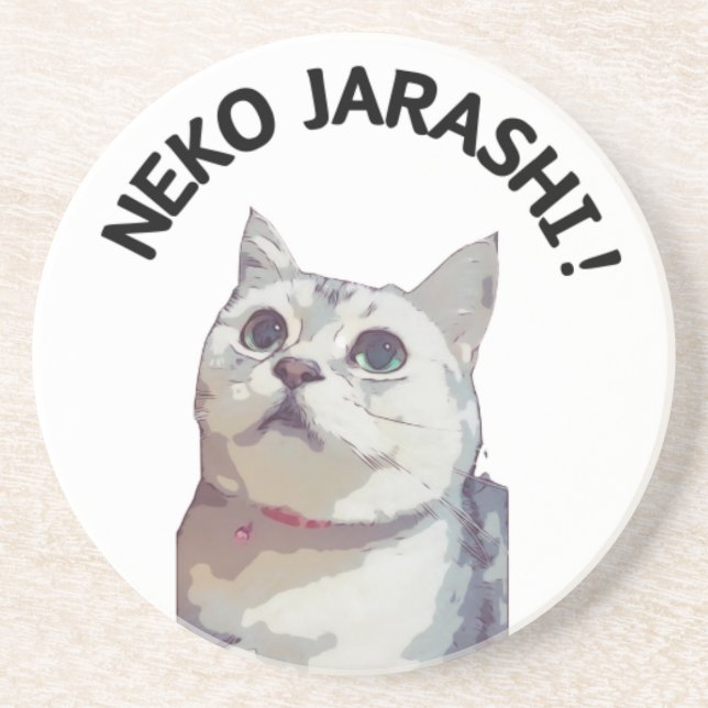 NEKO JARASHI coaster by ramu Getränkeuntersetzer (Vorne)