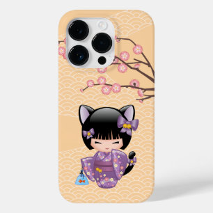 Neko Kokeshi Doll - Cat Ears Geisha Girl Case-Mate iPhone 14 Pro Hülle