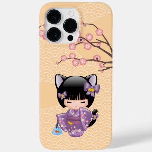 Neko Kokeshi Doll - Cat Ears Geisha Girl Case-Mate iPhone 14 Pro Max Hülle
