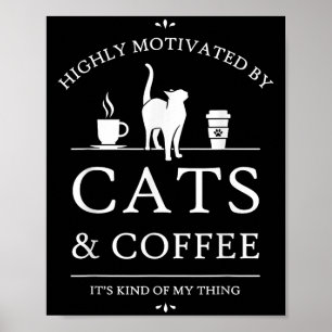 Neko Latte Cats & Amp; Kaffeemotivation , Uni-adul Poster