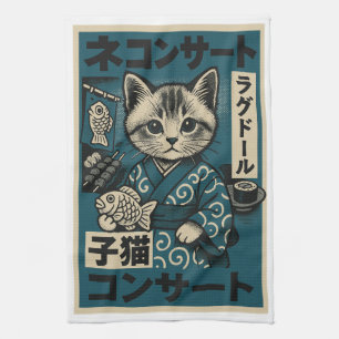 Neko Noodle Nights Geschirrtuch