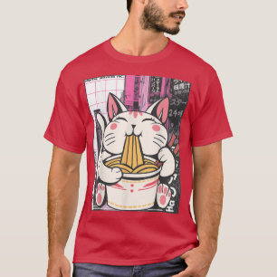 Neko Ramen Cat Lover Kawaii Anime T-Shirt