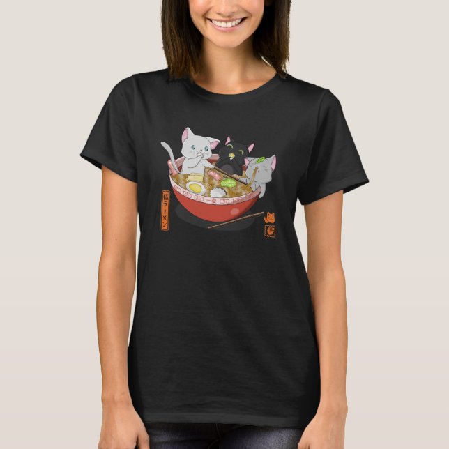 Neko Ramen cat T-Shirt (Vorderseite)