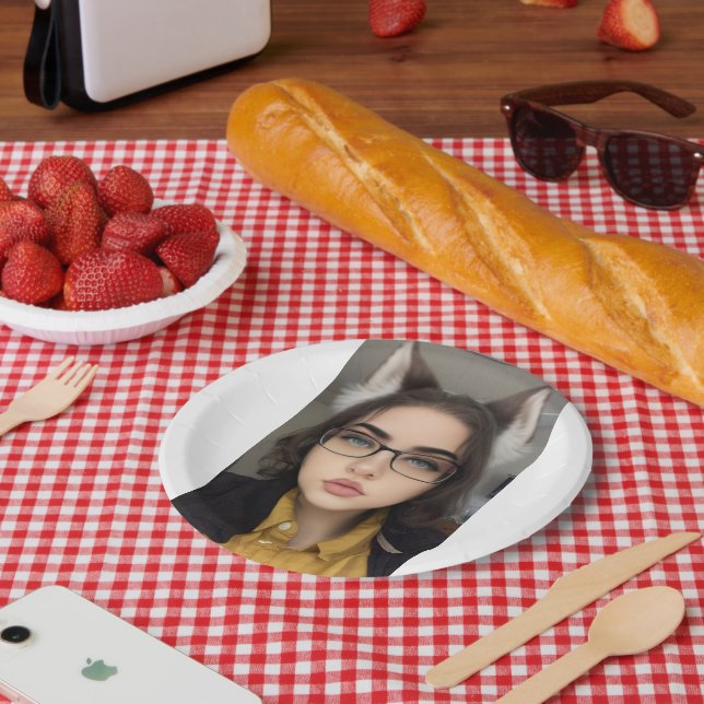 Neko Wolf Girl Tellers Pappteller (Picknick)