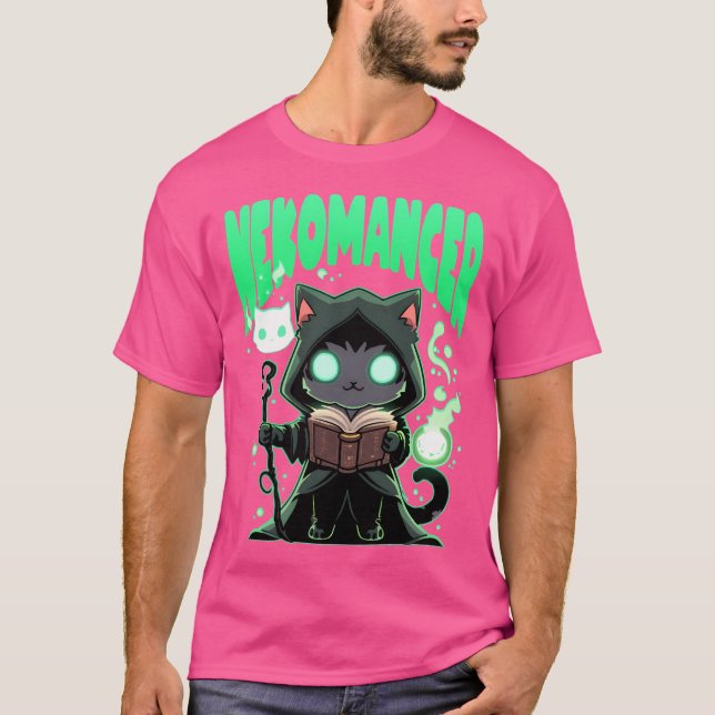 Nekomancer Kawaii Cat Necromancer T-Shirt (Vorderseite)