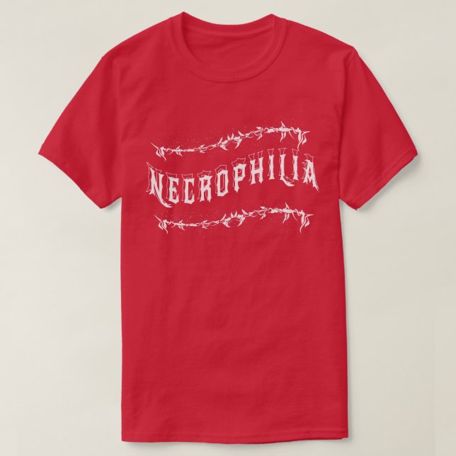Nekrophilie Typografie T-Shirt (Design vorne)