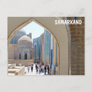 Nekropole Schah-i-Zinda in Samarkan, Usbekistan Postkarte