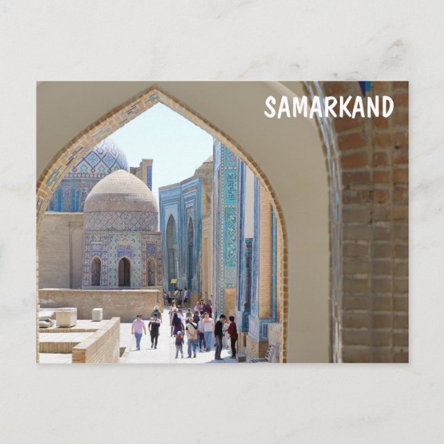 Nekropole Schah-i-Zinda in Samarkan, Usbekistan Postkarte (Vorderseite)