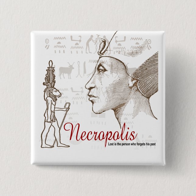 Nekropolis Ägyptische Stadt der Toten Schaltfläche Button (Vorderseite)