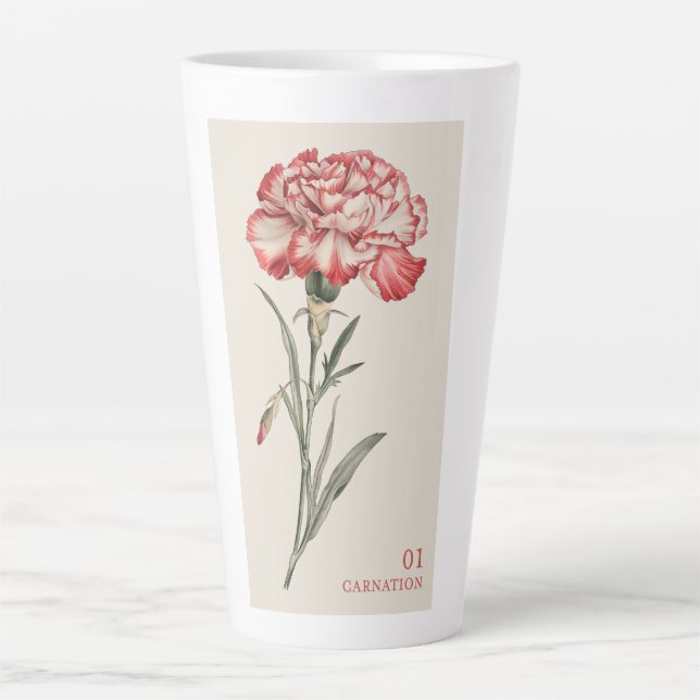 Nelke - Januar Blume Milchtasse (Vorderseite)