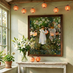 Nelke, Lilie, Lilie, Rose von John Singer Sargent Poster