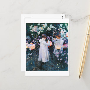 Nelke, Lilie, Rose, Sargent Postkarte