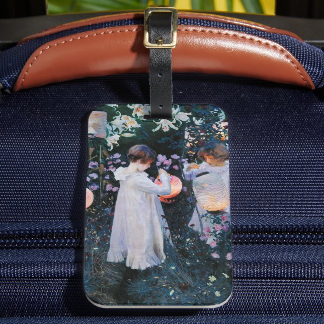 Nelke, Lily, Lily, Rose | John Singer Sargent Gepäckanhänger (Vorderseite Insitu 2)