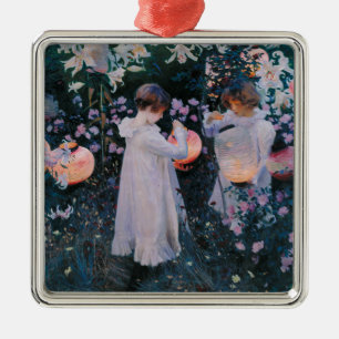Nelke, Lily, Lily, Rose (John Singer Sargent) Ornament Aus Metall