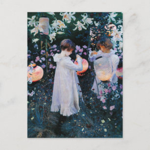 Nelke, Lily, Lily, Rose von John Singer Sargent Postkarte