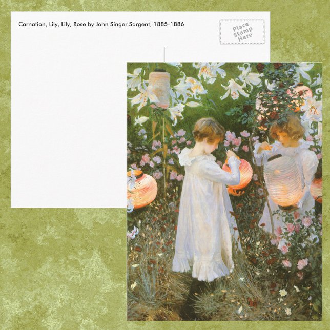 Nelke, Lily, Lily, Rose von John Singer Sargent Postkarte (Von Creator hochgeladen)