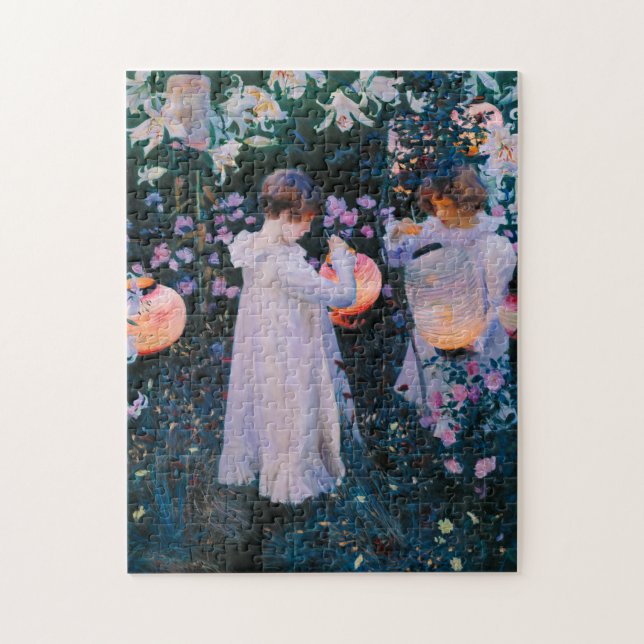 Nelke, Lily, Lily, Rose von John Singer Sargent Puzzle (Vertikal)