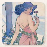 Nelke (vier Blume), Alphonse Mucha