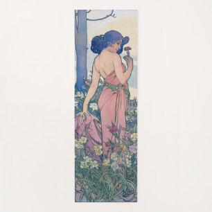 Nelke (Vier Blumen), Alphonse Mucha Yogamatte