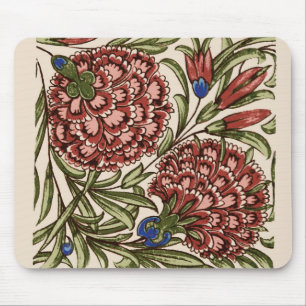 Nelken-Blumen-Kachel Antike Kunst Mousepad