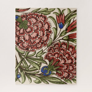 Nelken-Blumen-Kachel Antike Kunst Puzzle