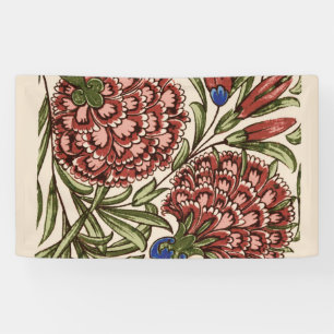 Nelken-Blumenfliese Antik Rustikal De Morgan Kunst Banner