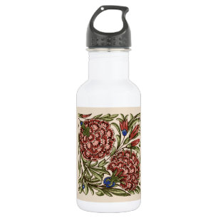 Nelken-Blumenfliese Antik Rustikal De Morgan Kunst Edelstahlflasche