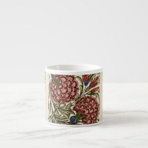 Nelken-Blumenfliese Antik Rustikal De Morgan Kunst Espressotasse