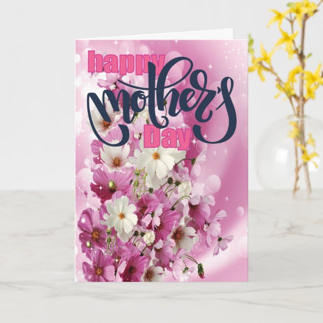 Nelken | HAPPY MUTTER'S DAY Card Karte (Gelbe Blume)