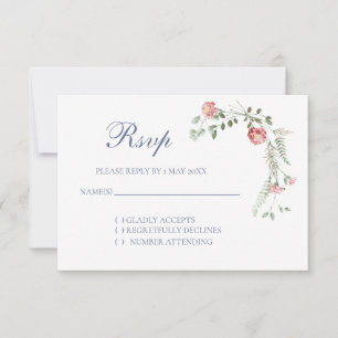 Nelken Hochzeit RSVP-Karte RSVP Karte