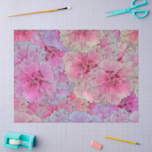 Nelken in rosa im Vintage-Stil Seidenpapier