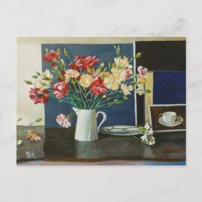 Nelken in Spiralkrug 2000 Postkarte (Vorderseite)