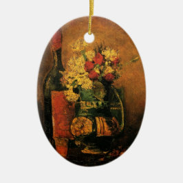 Nelken, Rose und Flaschen von Vincent van Gogh Keramik Ornament