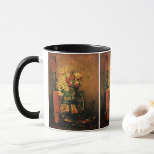 Nelken, Rose und Flaschen von Vincent van Gogh Tasse